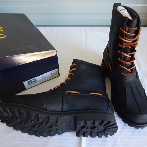 Polo Mens Leather lace up Boots